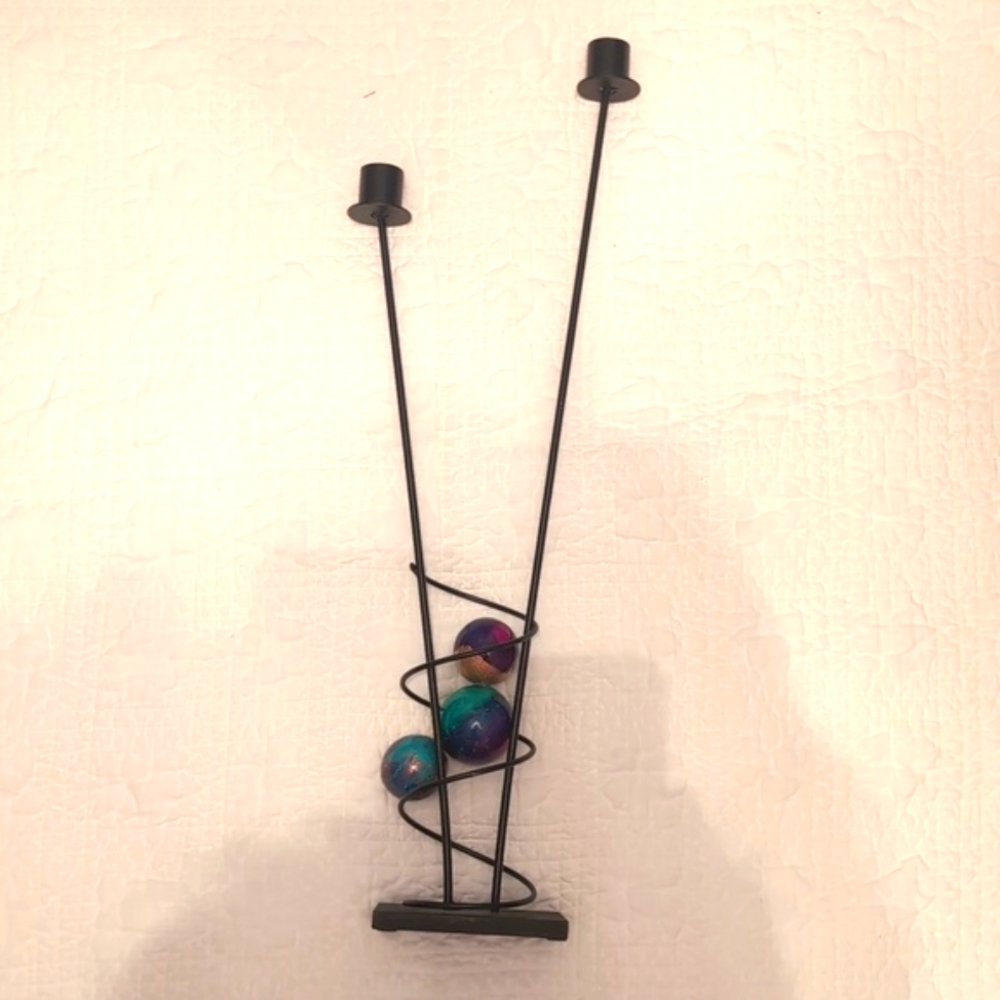 Rick Martin Black Candleholder